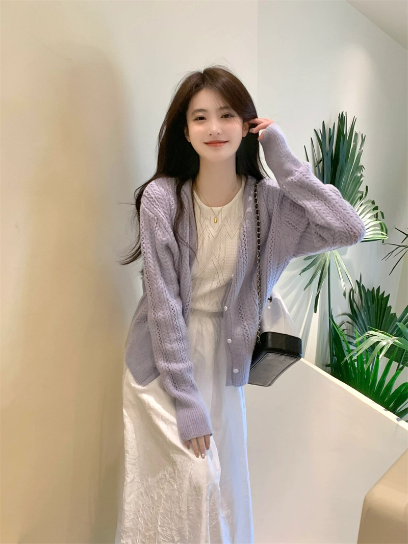 【 Ruida 】 Early Spring 2024 Spring New high-end white dress, cut-out dress, French-style long dress pic 7