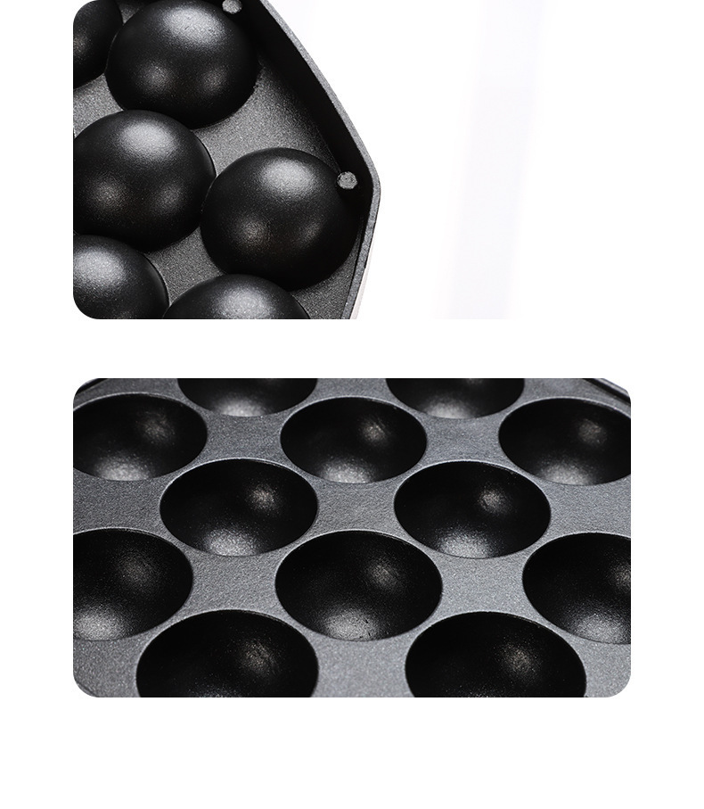 Wholesale die-cast aluminum takoyaki baking trays from the manufacturer, non-stick Japanese takoyaki grilling pans for home use pic 6