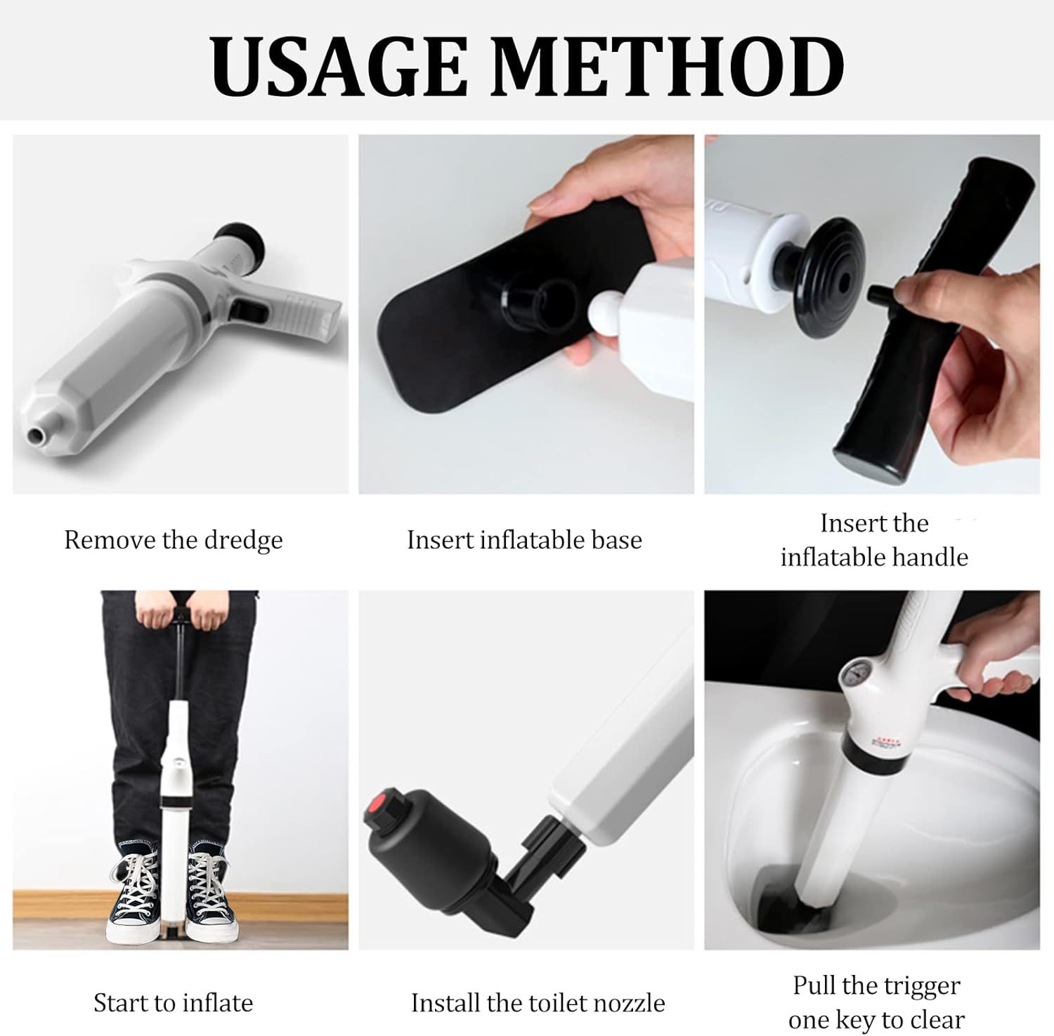9合1空气柱塞适用于马桶马桶柱塞排水柱塞高压厨房浴室排水管浴缸详情8