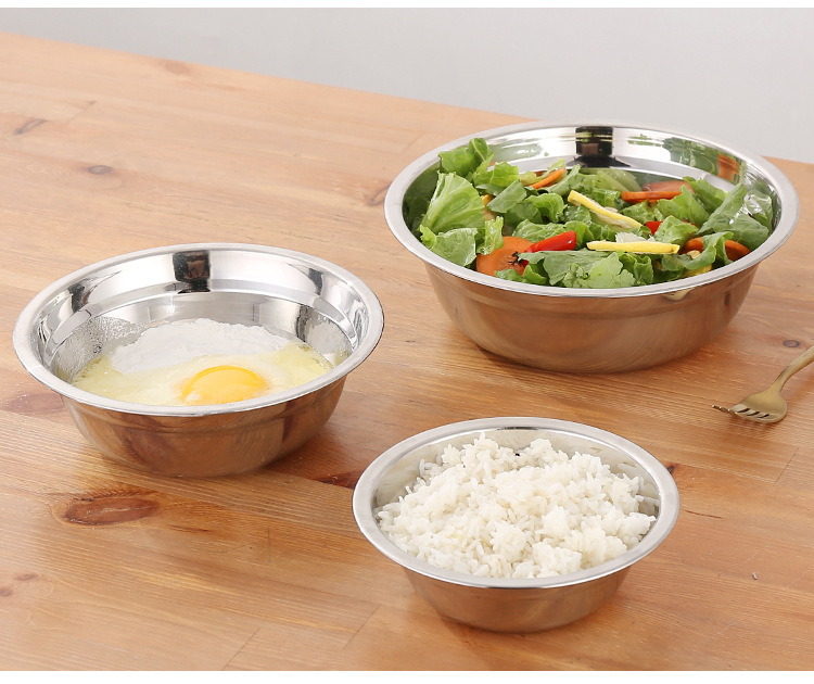 Wholesale thickened 304 stainless steel soup basins, soup bowls, noodle basins, seasoning basins, seasoning jars, vegetable washing basins, multi-purpose gifts pic 16