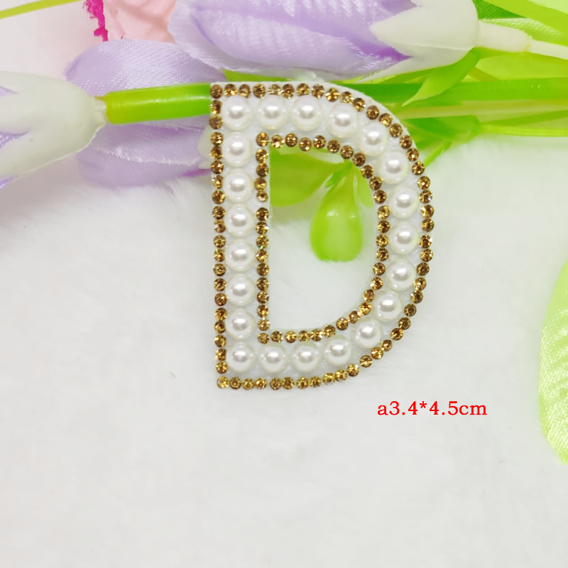 Cross-border hot diamond English pearl letter fabric pasted clothing accessories with adhesive backing 5mm pearl decoration factory DIY nail pearl wholesale pic 35