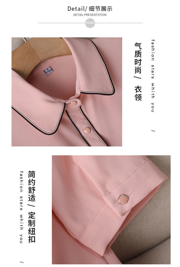 2025纯色衬衫女短袖春夏装通勤设计感小众宽松百搭衬衣职业正装详情2