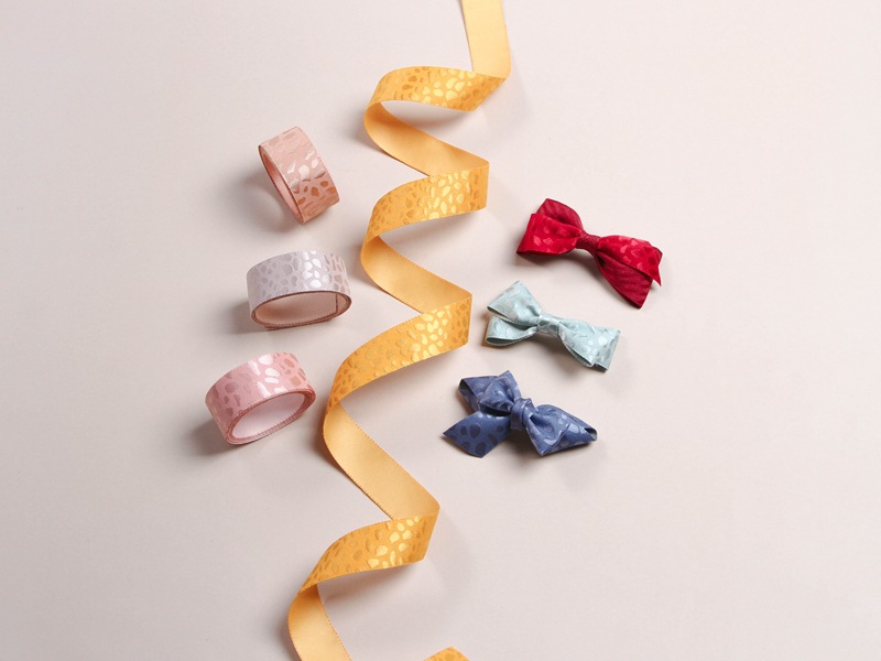 Korean version leopard print embroidered jacquard webbing diy bow hair accessory gift floral packaging pet brooch chest strap pic 4