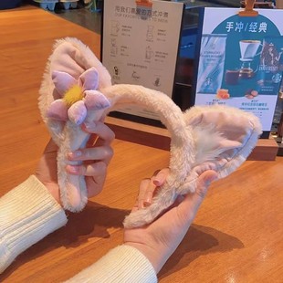 星黛露发箍批发闪光发光亮灯兔耳朵蝴蝶结韩版女生洗脸带灯头箍详情20