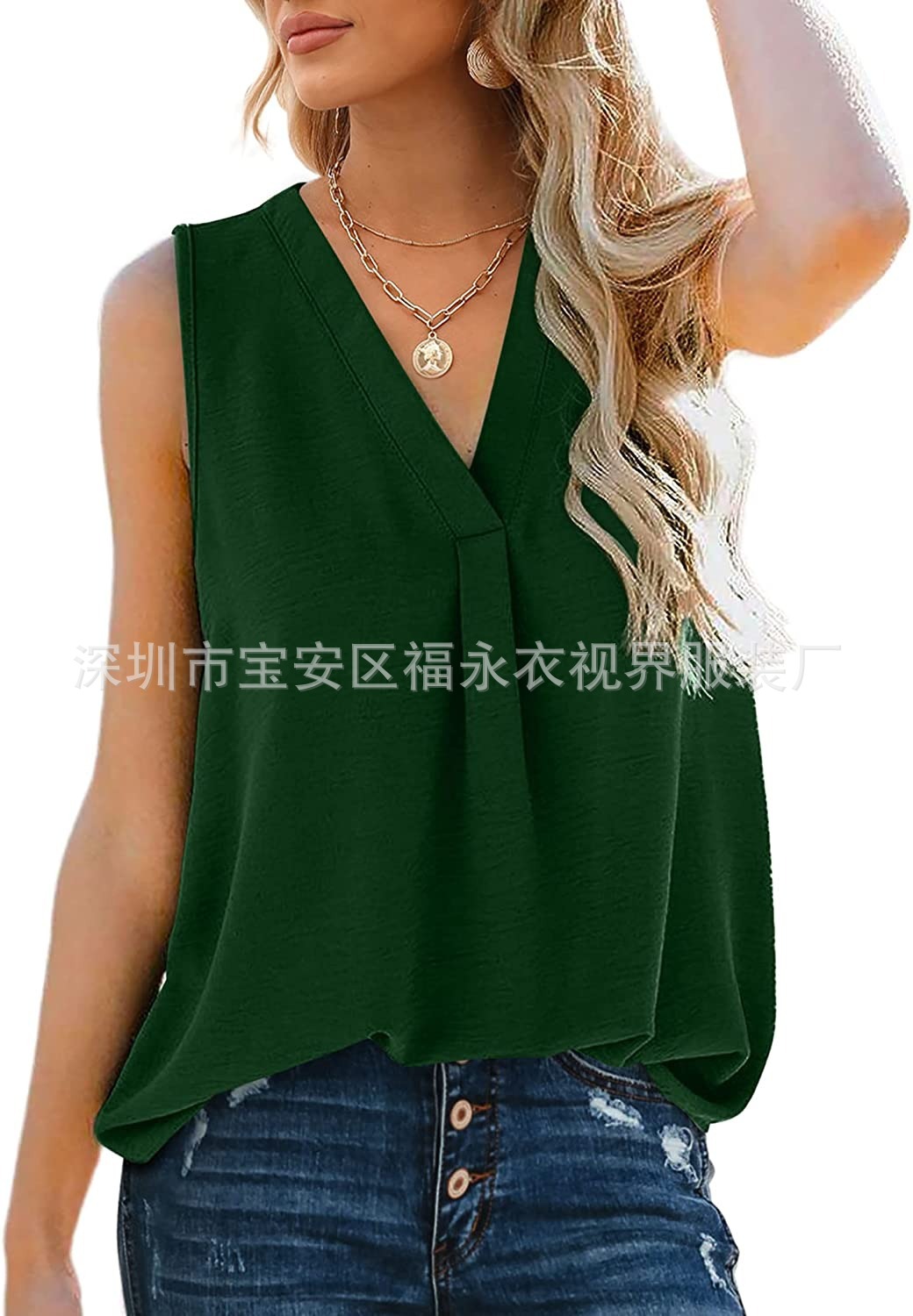 Wiish 2023 Auropean American Auropean Weish Yew Yeark، سترات صغيرة من الثلج من طراز V، من طراز Yew Yew Yeark، قمصان بدون أكمام مختومة pic 16