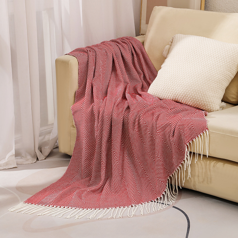 Sofa cover blanket, bed tail cover blanket, woven blanket, air conditioning blanket, shawl blanket, summer cooling blanket, nap blanket, towel wholesale pic 44