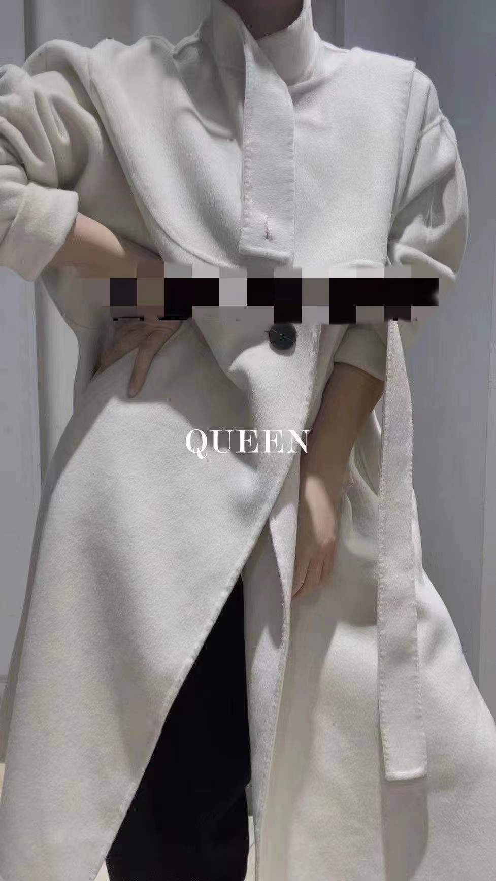 2021 Spring Design retro woolen coat for women, mid-length, petite woolen overcoat, knee-length pic 12