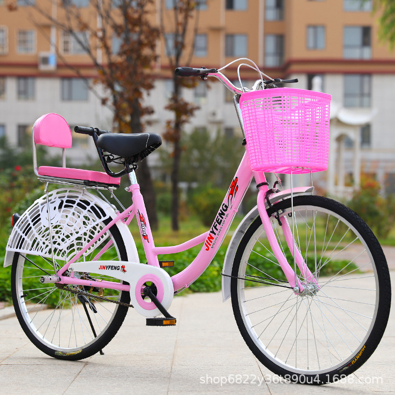 24寸26自行车成人轻便男女式成年实心胎中小学生淑女上班代步单车详情24