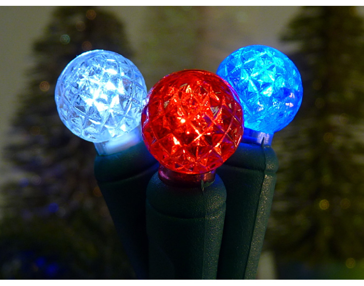 The manufacturer supplies waterproof spherical LED injection type light strings, outdoor LED Christmas tree and home decoration light strings pic 3