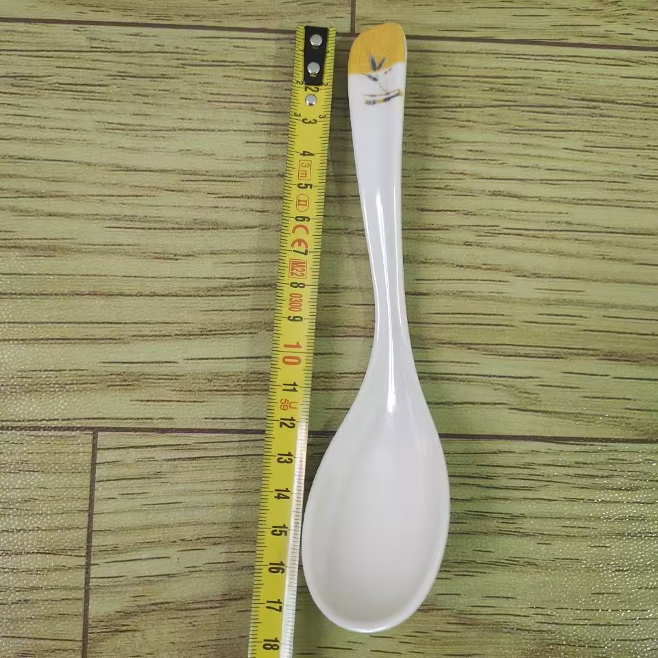 205 melamine spoons, rice spoons, resin spoons, spoons, porcelain imitation spoons, restaurant and hotel tableware, long-handled white spoons wholesale pic 13