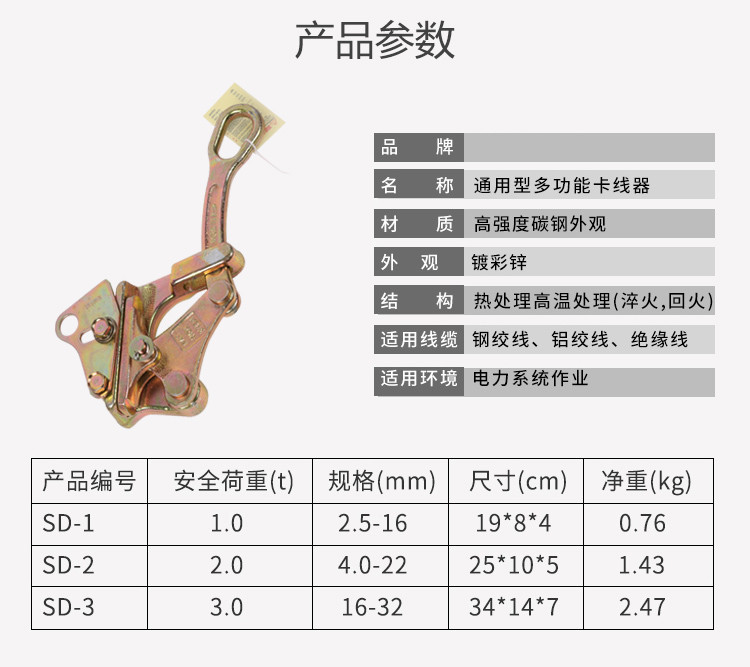 In stock: 1-ton, 2T, 3T wire rope tensioner, wire rope chuck tensioner, Japanese wire rope tensioner pic 1
