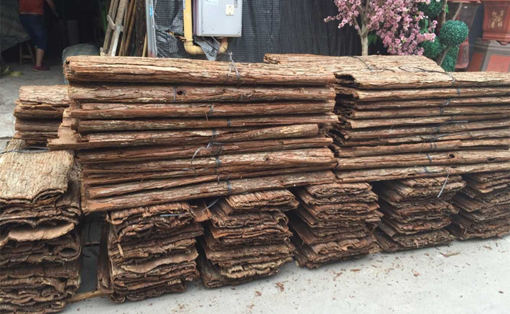 Simulated tree bark, original farm landscape, natural tree bark, real wood veneer, water pipe, column decoration, tree bark pic 18