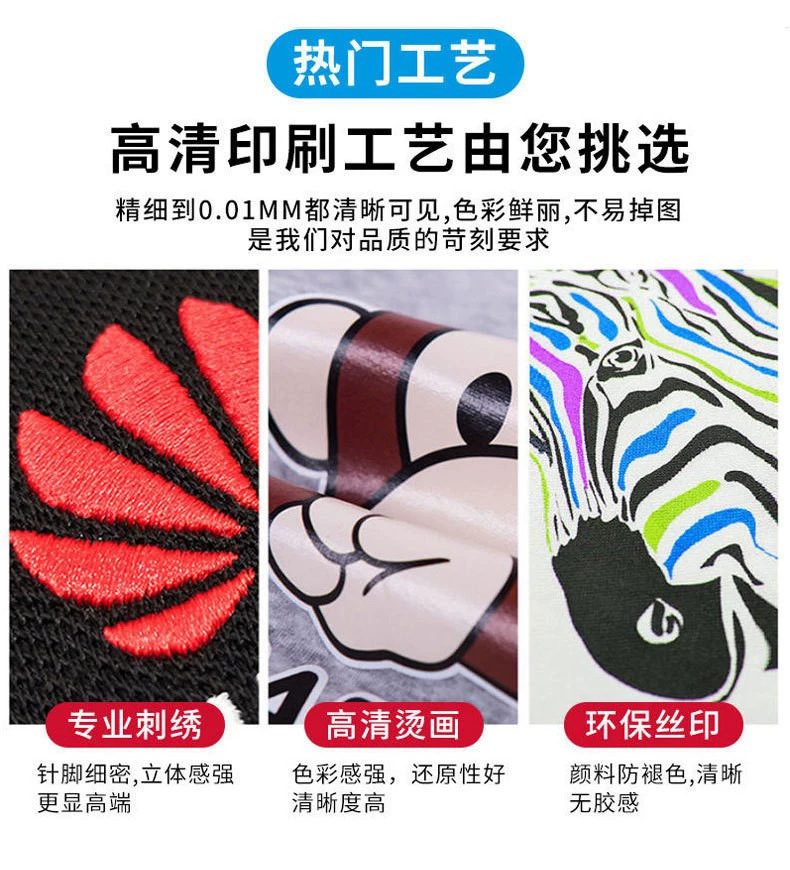 夏季新款圆领短袖T恤 广告衫印字文化衫 速干工作服定制logo 外贸优质印字图T恤详情9