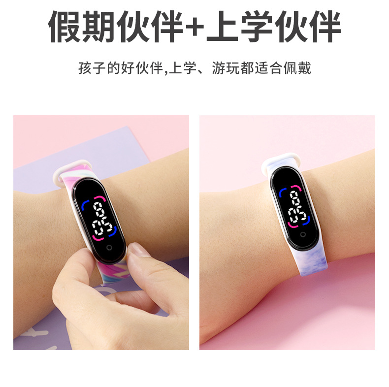 Xiaomi 6LED Touch Screen waterproof Electronic Watch for Girls with printed sports, junior high school student electronic watch pic 6