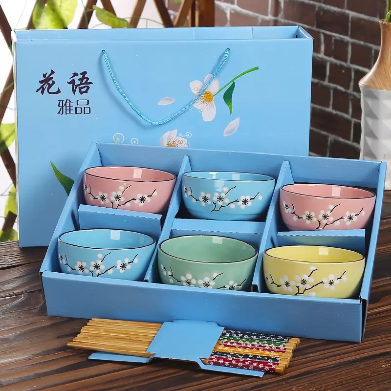 Gift bowls and plates, ceramic bowls, tableware gift boxes, small gifts for opening events, wholesale sets of bowls, complimentary sets of bowls and chopsticks pic 11