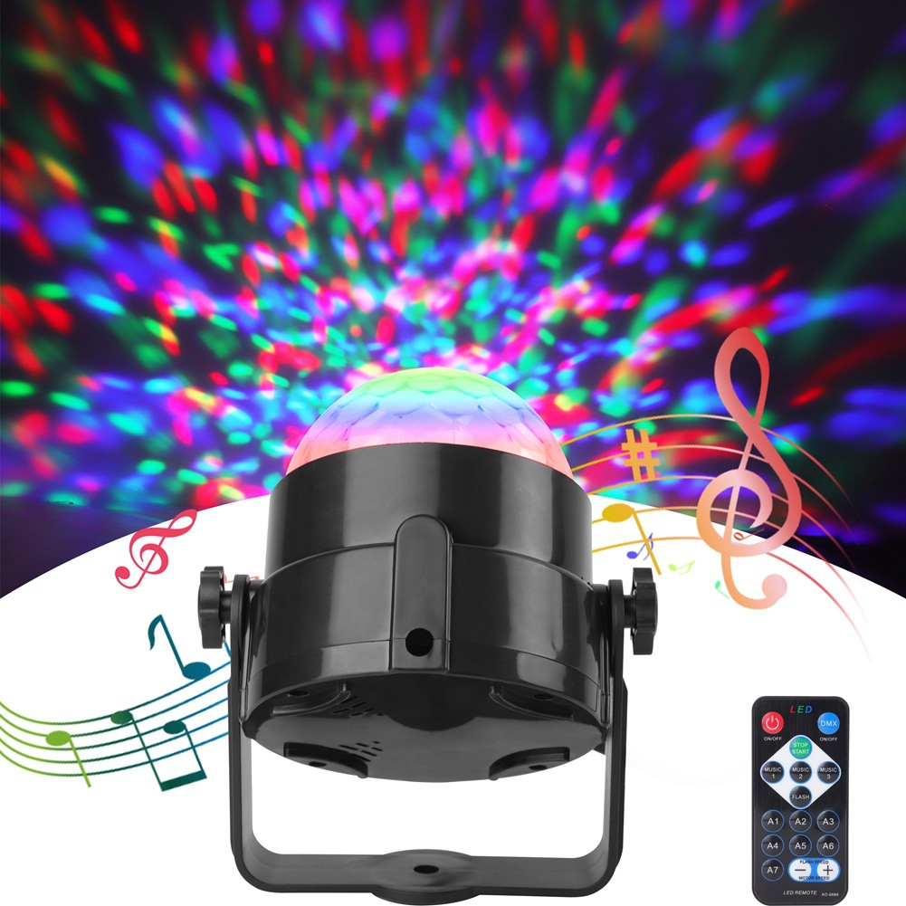 Cross-border LED remote control mini magic ball, crystal magic ball light, stage light, KTV stage light, flash light, bar light pic 3