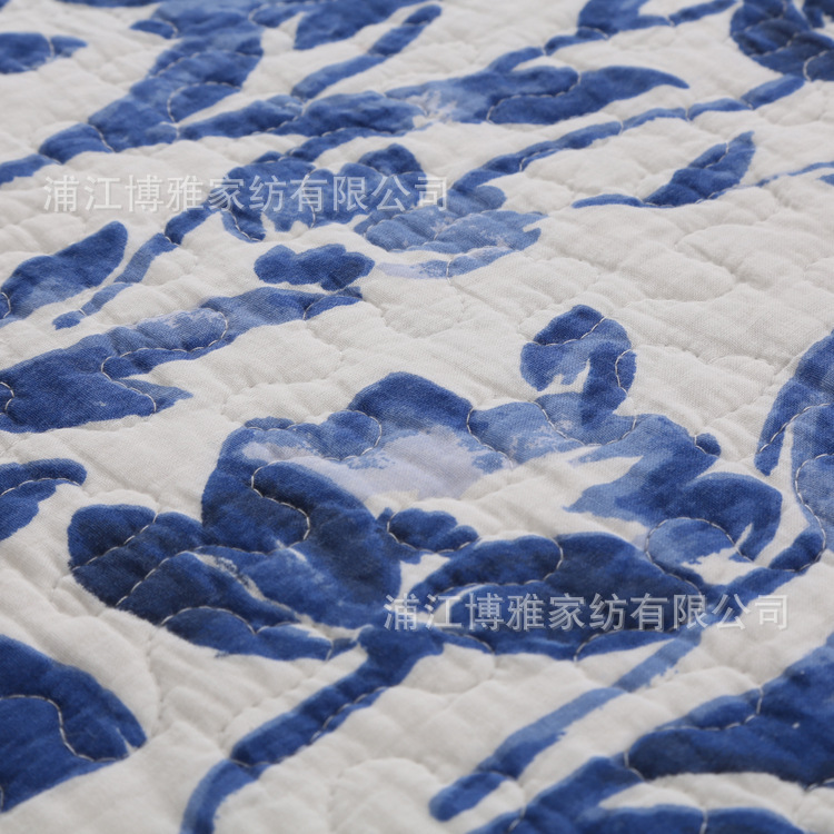 Export Amazon supplies pure cotton bed covers, quilted floral washed quilts, three-piece sets, quilted quilt factory wholesale pic 12