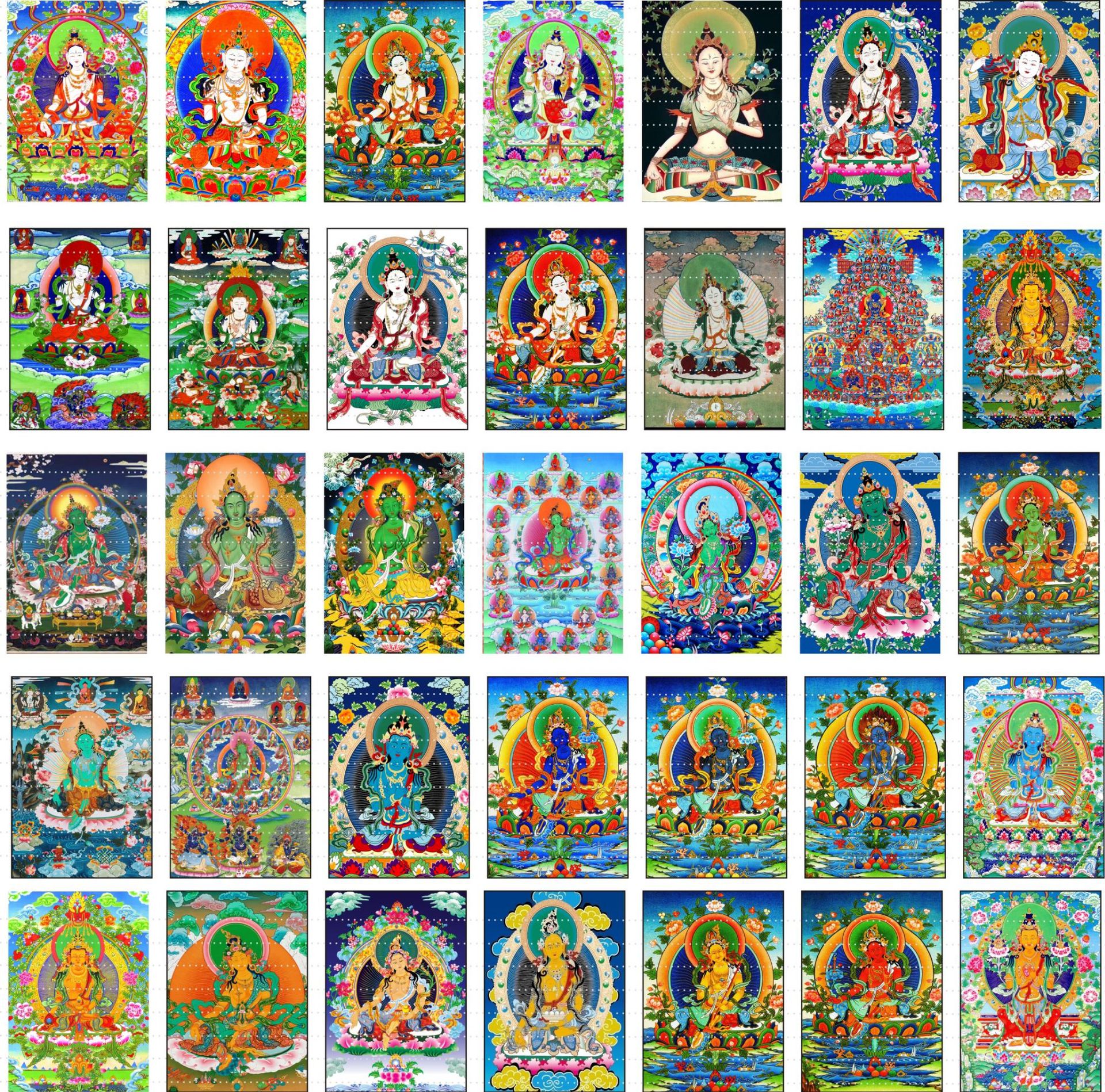 长方时光宝石扎基拉姆六字真言九尾狐唐卡五路财神八大守护项链详情8