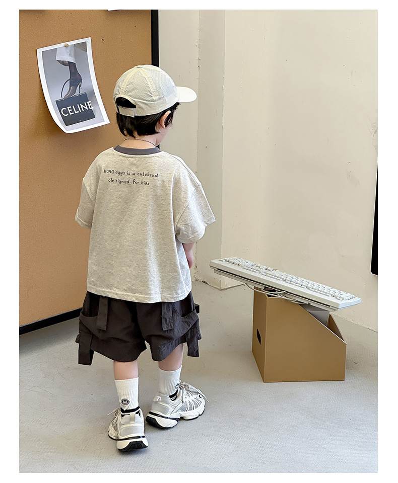 夏款童装儿童短袖T恤男童纯棉圆领上衣韩版宝宝可爱小狗半袖夏装详情26