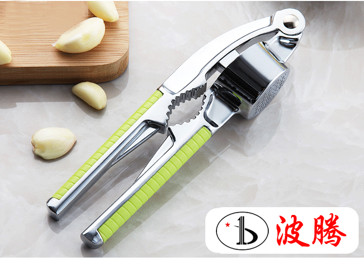Kitchen multi-functional garlic press, stainless steel garlic mashing machine, manual garlic puree, garlic paste, ginger and garlic machine pic 8