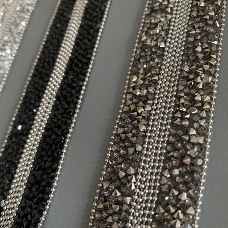 Rubber diamond webbing, pearl lace, tube beads, rubber tape, diamond webbing, water diamond webbing, DIY clothing skirts, shoes, hats, accessories, decoration pic 6