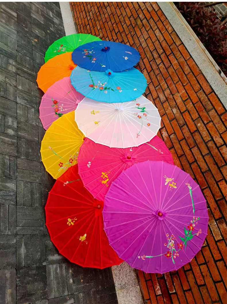 油纸伞工艺油纸伞古风装饰伞大小号古装绸布伞江南风舞蹈伞道具详情10