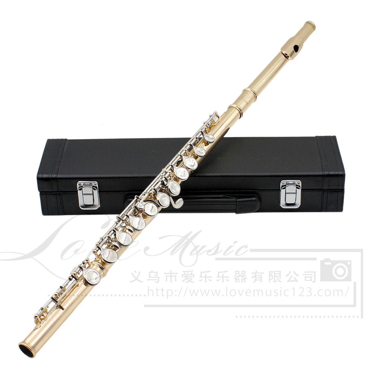 Lade 16-hole flute, C major color flute, nickel-plated closed key with E key, professional brass instrument flute flute pic 12