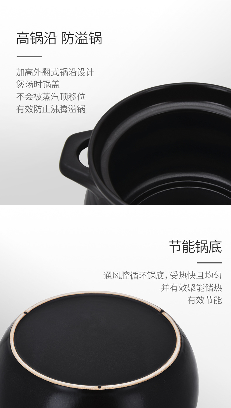 New dry-burning crack-free Fulu Pot ceramic clay pot high-temperature resistant stew pot, big belly soup pot in stock, one-piece consignment pic 11