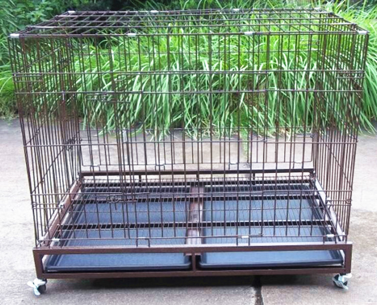 Wholesale Baojie high-end pet dog cages, assembled cages, wire cages, thickened pet cages pic 2