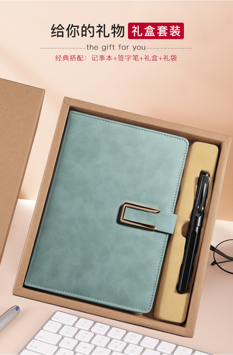 Customized creative a5 magnetic clasp business office notebook, thickened b5 notebook diary, customized logo pic 17