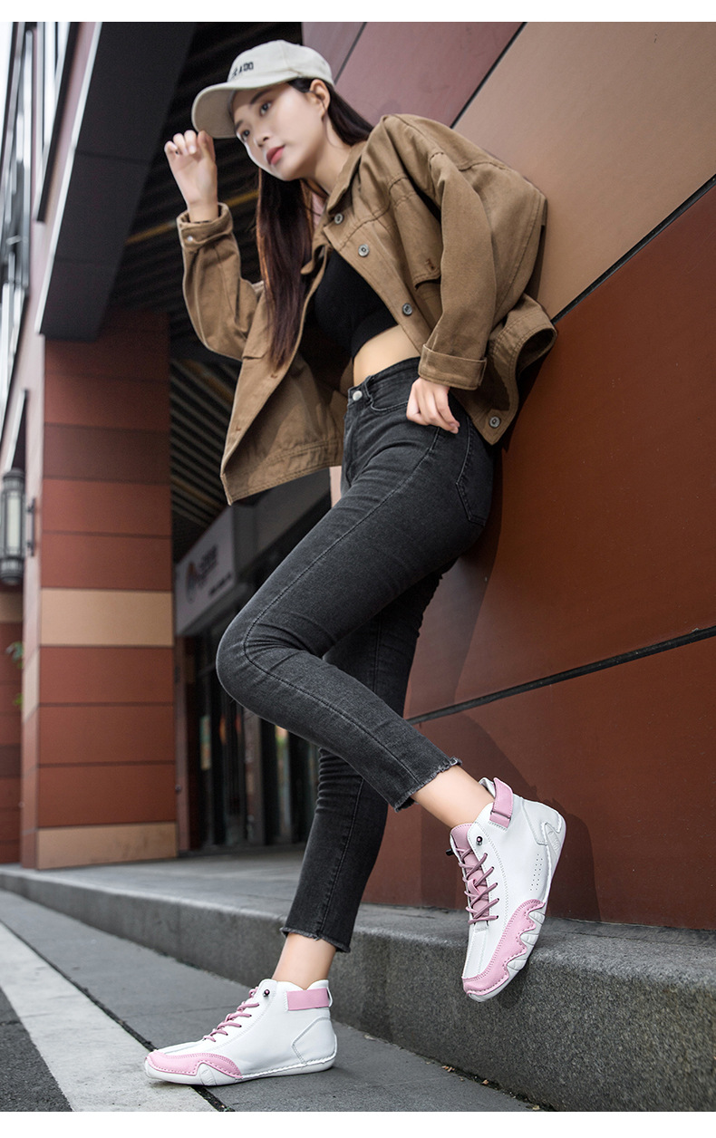 跨境独立站爆款女士马丁靴时尚拼色情侣鞋男女大码高帮休闲鞋短靴详情32