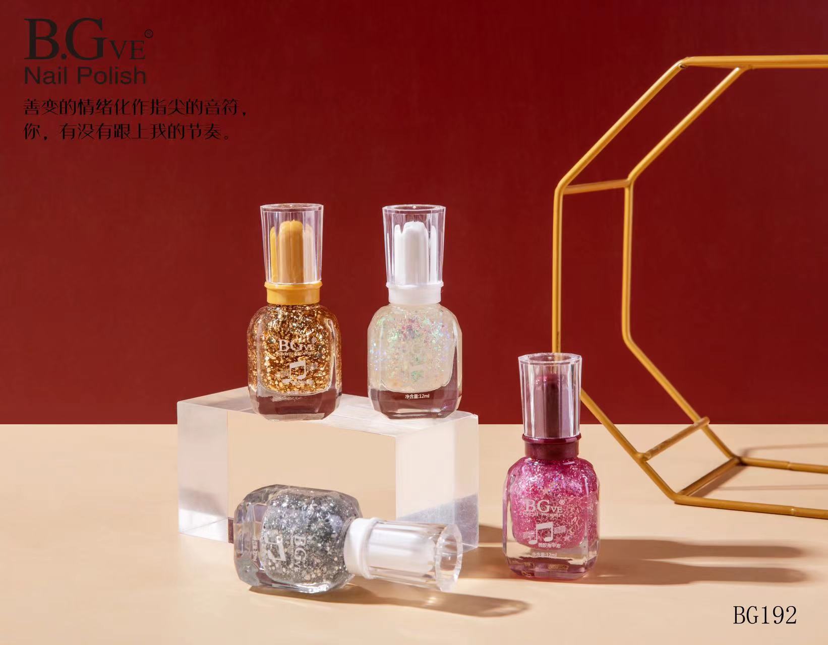 Cross-border BGve micro-glue nail polish, no baking, non-peel-off nail polish, popular color series, quick-drying nail color blue Gray 12ML pic 8