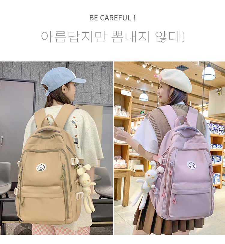 书包女新款可爱少女原宿大容量双肩包时尚初中高中小学生背包批发详情2