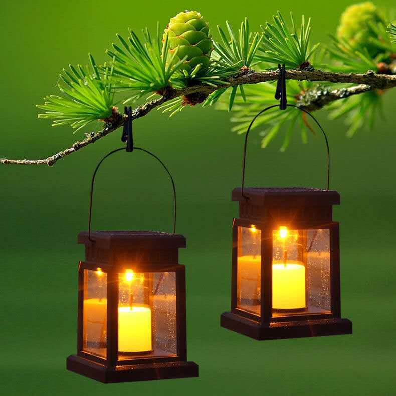 Cross-border solar retro palace lanterns, atmosphere landscape garden, outdoor wall-hung courtyard, star candles, wind lamps pic 5