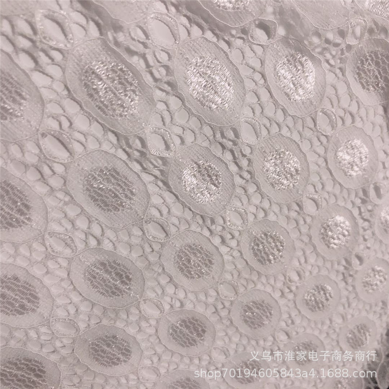 Factory direct sales of brocade dot lace fabric, elastic bright silk lace fabric for clothing, dresses and accessories pic 8
