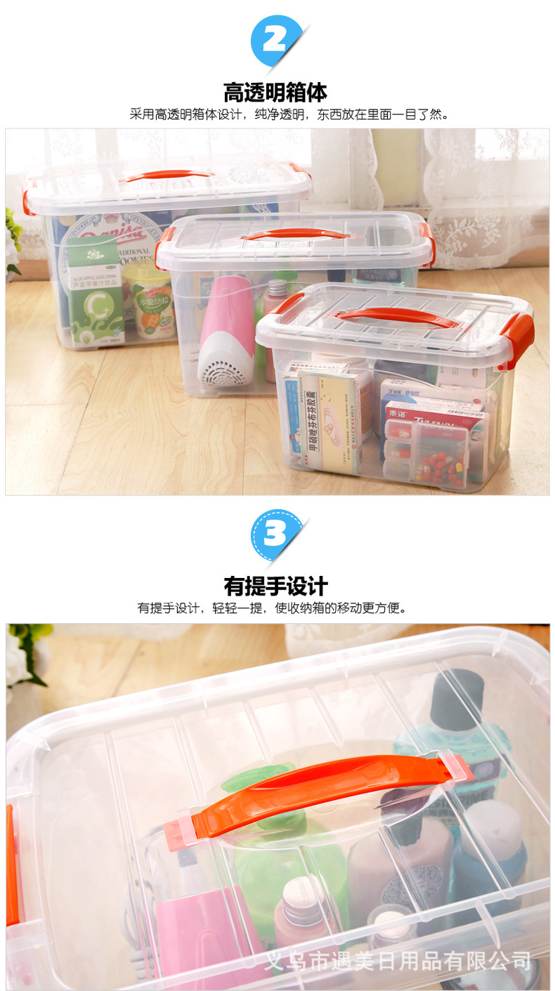 Home caja de almacenamiento de múltiples especificaciones caja de almacenamiento de snacks de juguete juego de una pieza plástico ecológico transparente con tapa fábrica directa pic 3