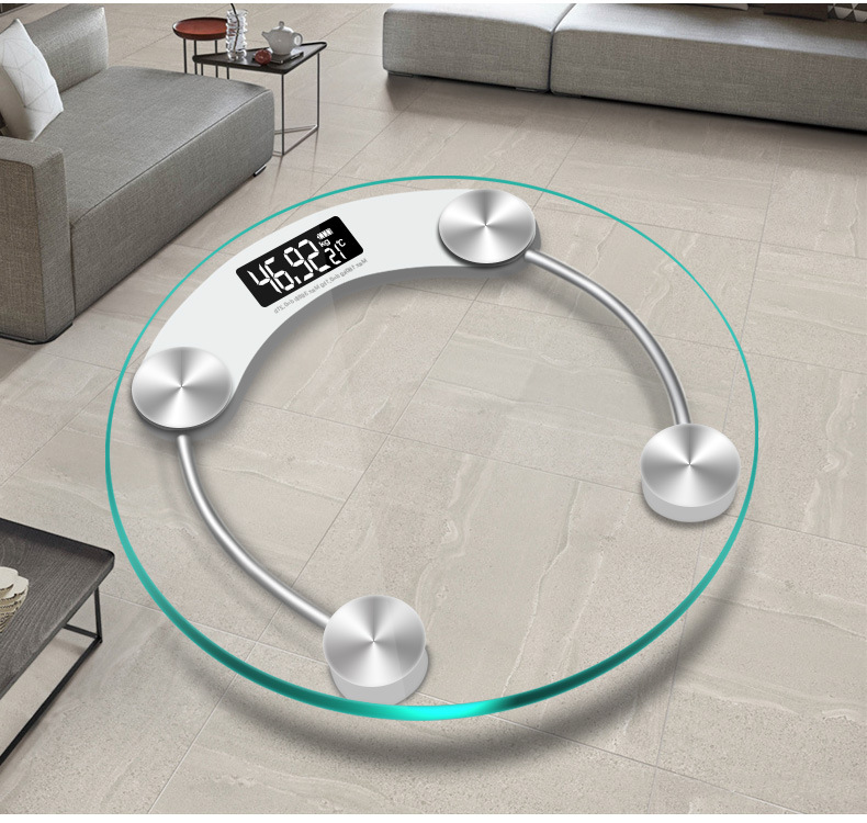 Factory direct sales of large round electronic scales for home use, tempered glass body scales, high-precision and accurate, precision gift customization pic 16