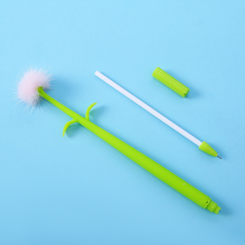 zf2127 Creative Silicone Dandelion Gel Pen, Simulated Flower Ball Pen, Cute Plush Ball, Ball Signature Pen pic 31