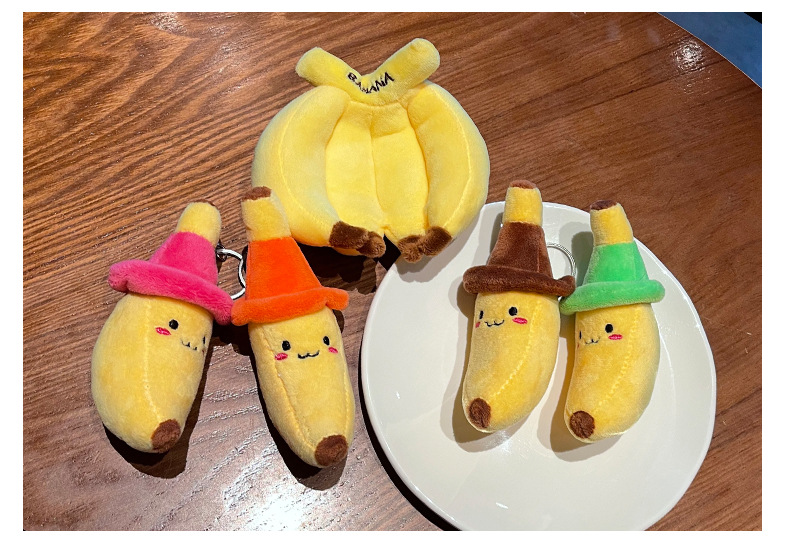 Japanese and Korean small banana plush toys, hats, small banana strings, small pendants, mobile phone and backpack decorations pic 12