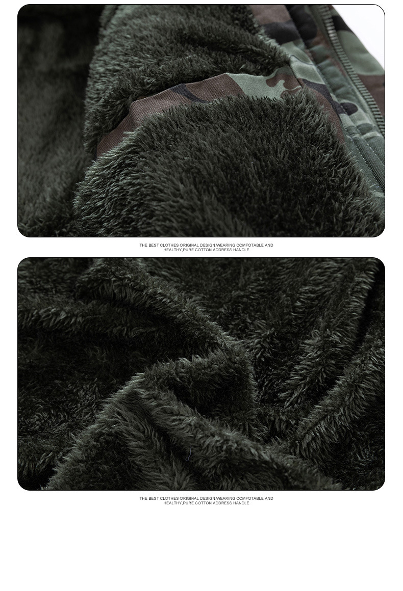 2024 New camouflage cotton-padded jacket, men's fleece thickened mid-length cotton-padded overcoat, cold-proof cotton-padded jacket, warm cotton-padded jacket pic 19