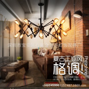 loft复古工业风餐厅吧台铁艺吊灯美式简约客厅书房创意灯具详情20