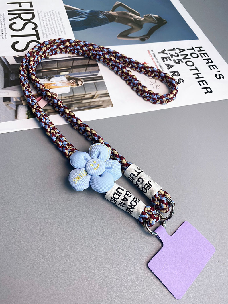 斜挎款太阳花三股马尾辫手机挂绳ins背绳时尚小清新户外登山结实详情22