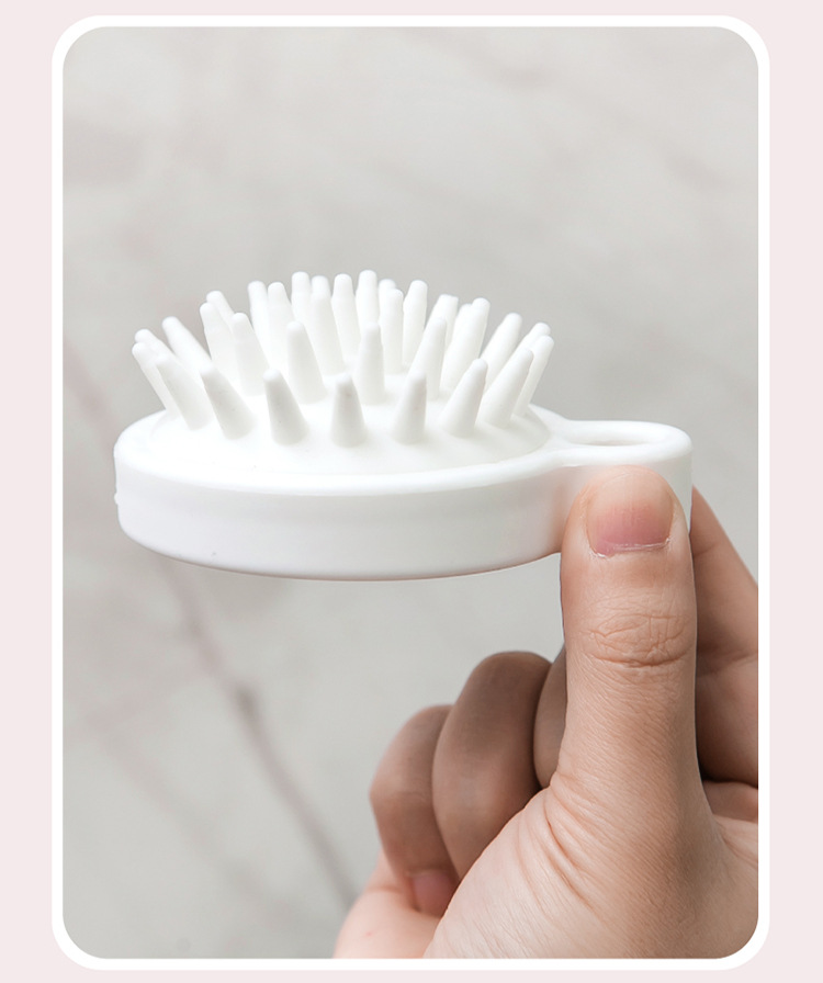 Japanese-style scalp massage shampoo brush, scalp cleaning silicone shampoo comb, meridian brush, bath cushion, soft rubber shampoo brush pic 6