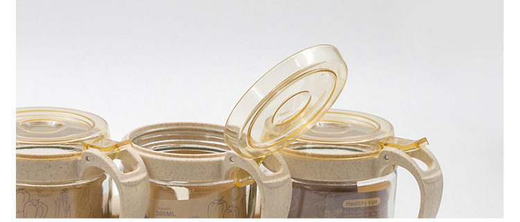 Wholesale glass round four-color glass bottles, daily necessities, kitchen sorting, seasoning boxes, seasoning bottles, self-sold by the manufacturer pic 4