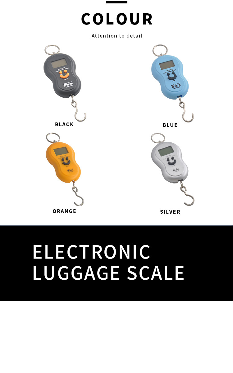 [FF1976-742E] Factory direct sales of electronic portable scales, household electronic hook scales, cross-border foreign trade luggage scales, LCD display gourd scales pic 2