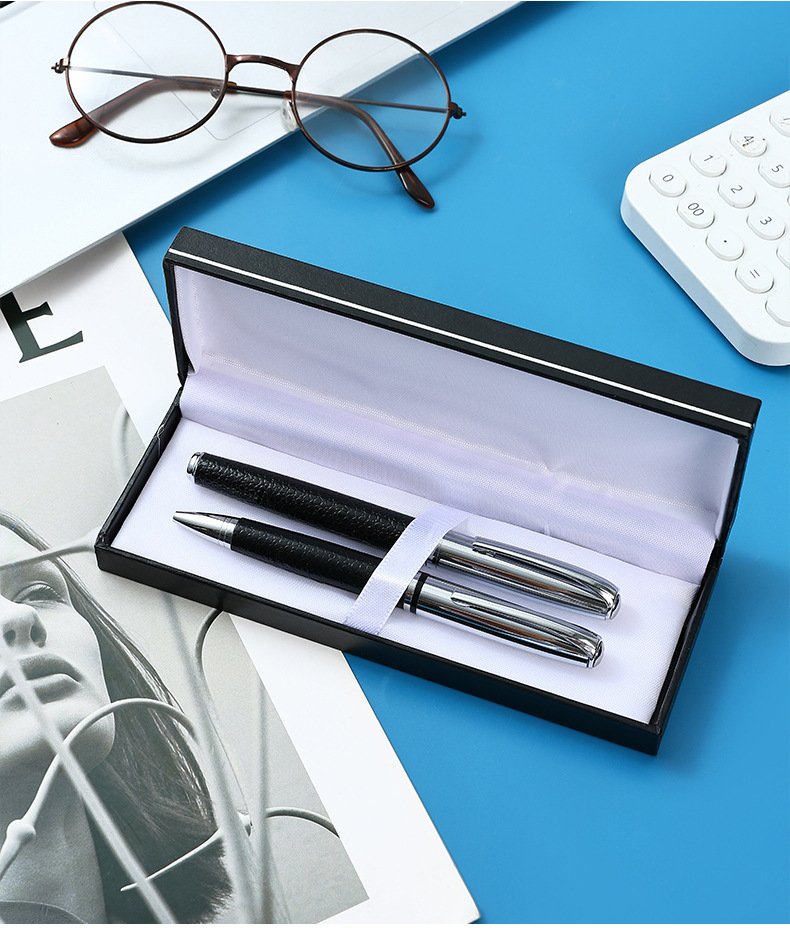 Metal pen, ballpoint pen, gift pen, signature pen, gift pen set, logo printable, pu veneer pen pic 13