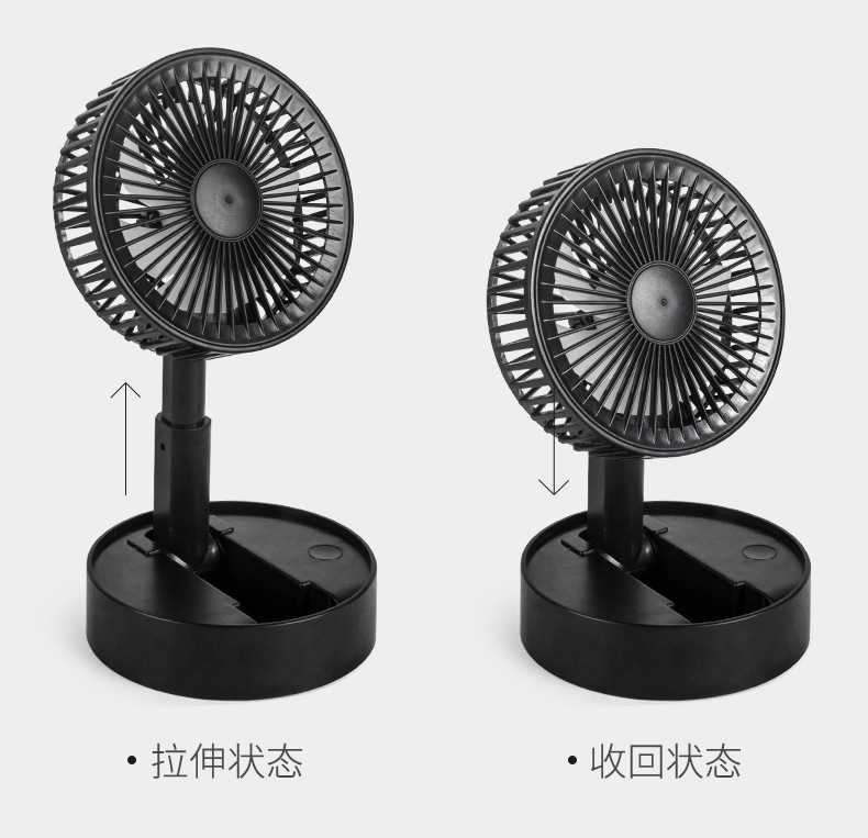 Wholesale of new folding fan usb charging, retractable and folding mini creative office student dormitory desktop fans pic 8