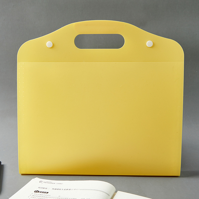 pp手提按扣风琴包圆13格入风琴夹纯色多层插页a4活页资料册定制详情28