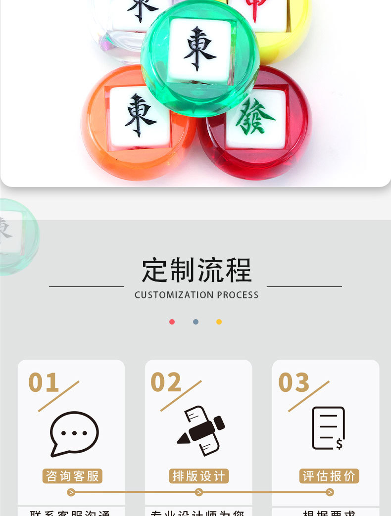 22mm 风向金葱麻将牌方向庄风庄骰子树脂材料手搓家用自动麻将机详情10