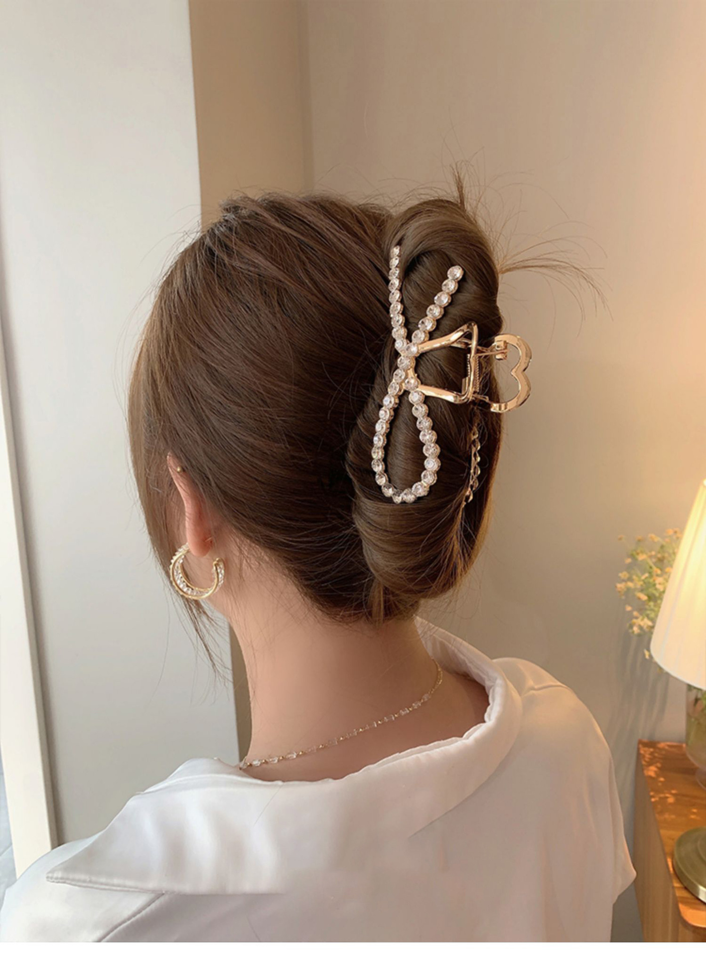 韩国新款珍珠发夹后脑勺女大号抓夹网红气质发卡抓发夹鲨鱼夹头饰详情9